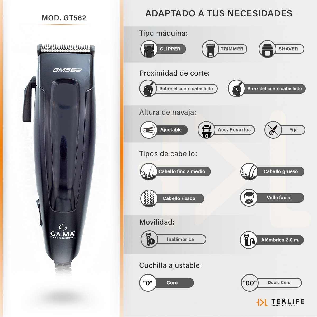 Combo Clipper y Trimmer Power Pack GAMA