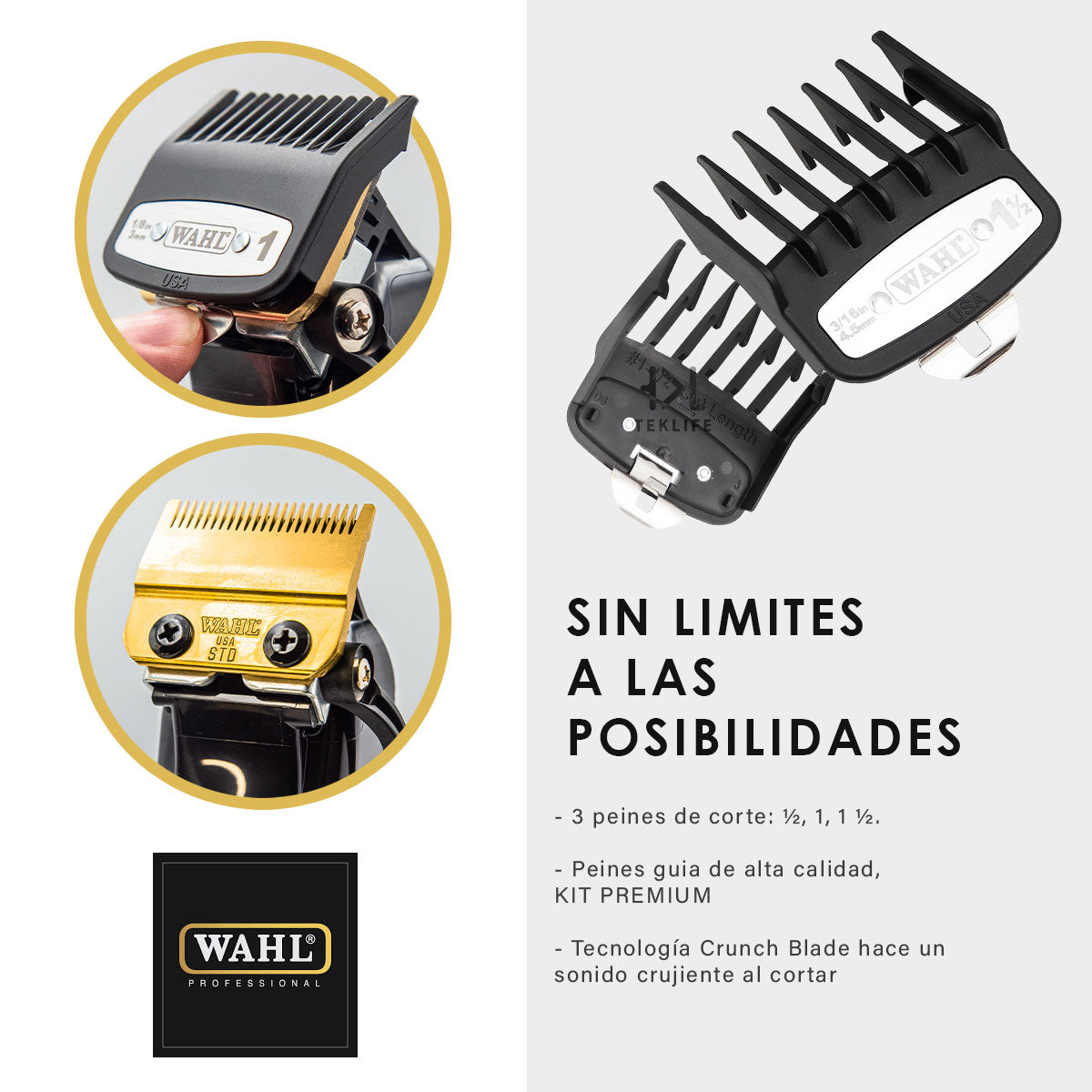 Combo Barber Black Inalámbrica Wahl Profesional