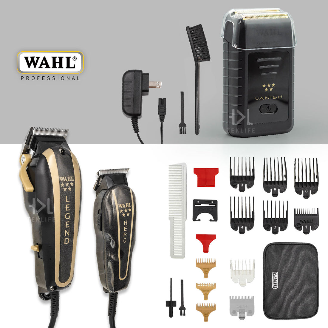 Combo Barber Clipper y Trimmer + Shaver Vanish Profesional Wahl