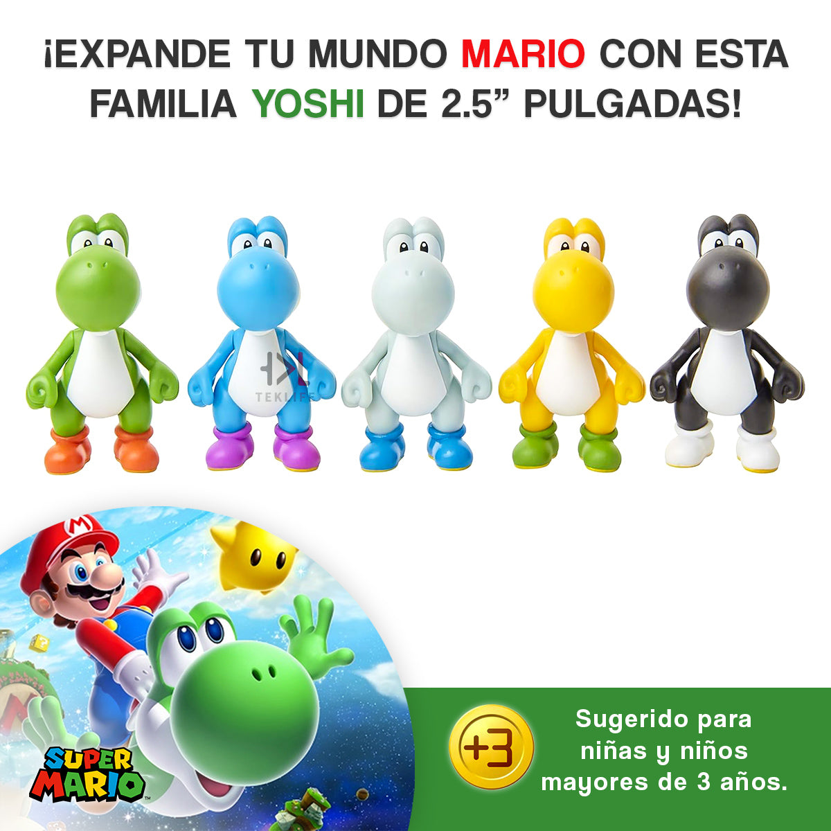 Set Super Mario Figuras de Yoshi Nintendo