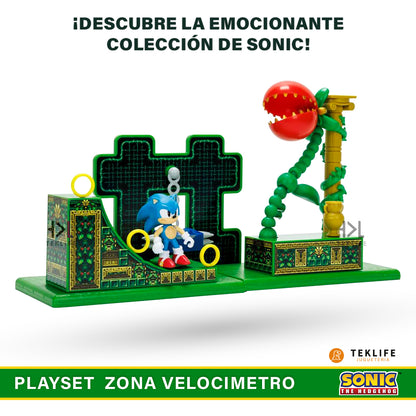 Set De Sonic The Hedgehog Juego Zona Velocimetro Jakks