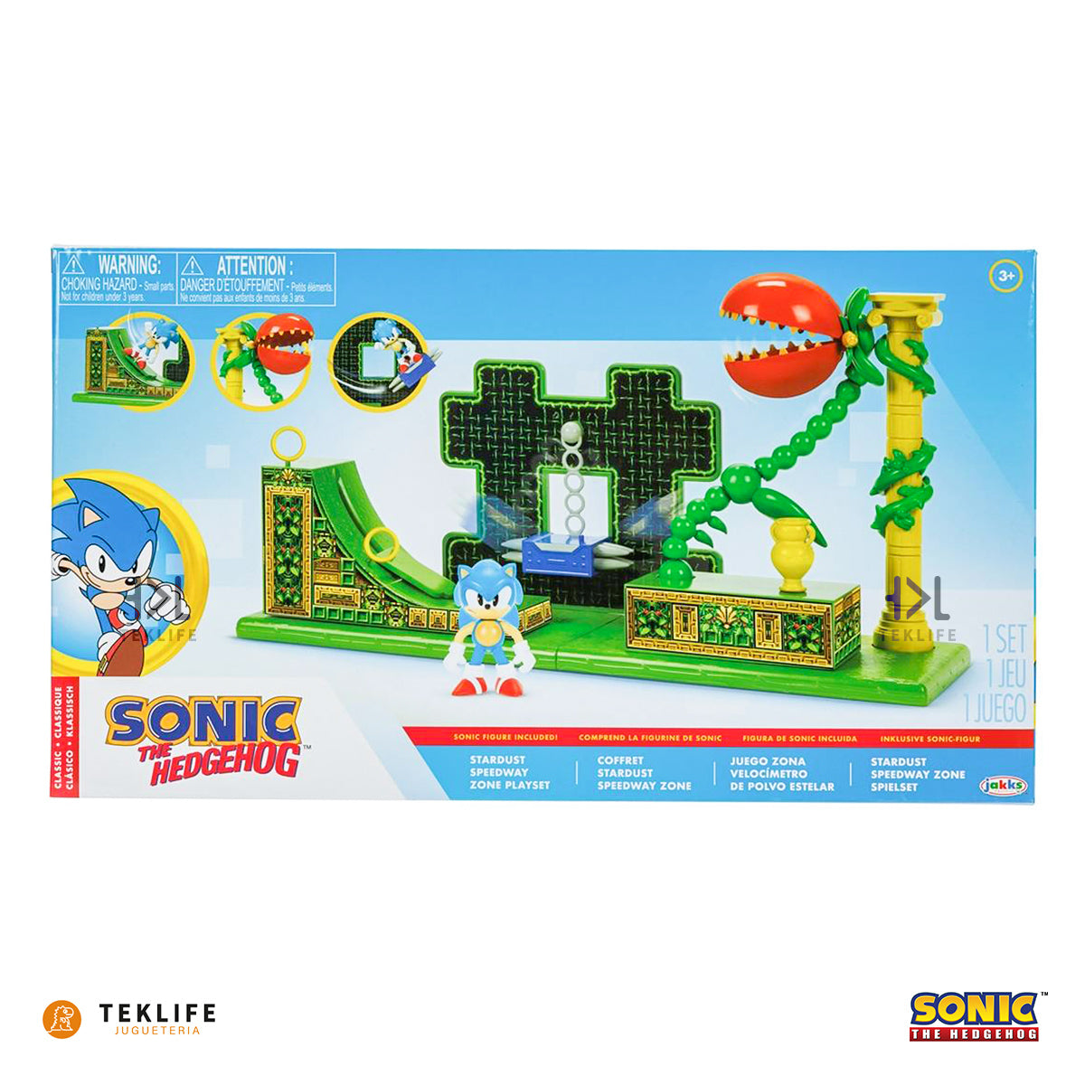 Set De Sonic The Hedgehog Juego Zona Velocimetro Jakks