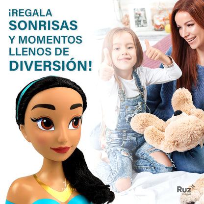 Cabeza de Muñeca Para Peinar Princessa Disney Jasmine Ruz