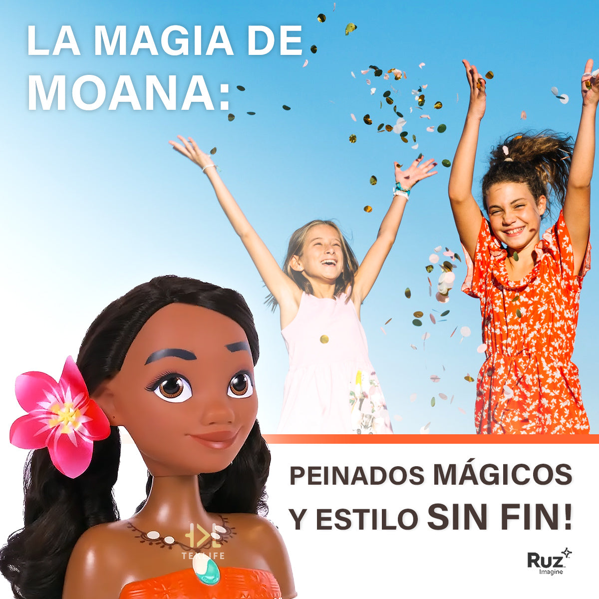 Cabeza de Muñeca Para Peinar Princesa Disney Moana Ruz