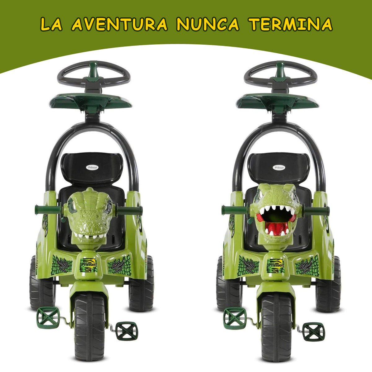 Triciclo Infantil Super Trike 2 en 1 Dinosaurio Princel