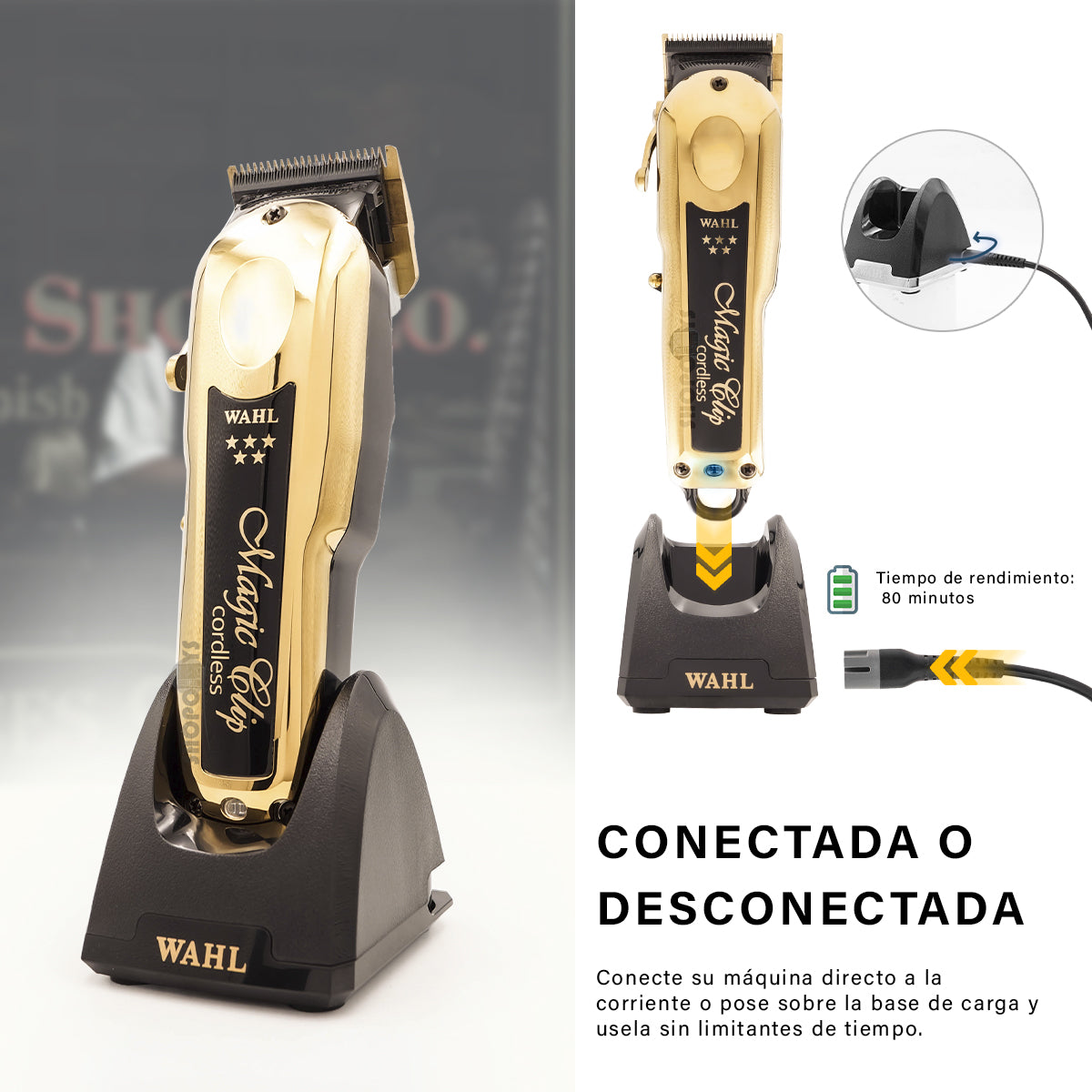 Clipper Máquina Cortadora de Cabello Inalámbrica Magic Clip Edición Gold  WAHL – TEKLIFE