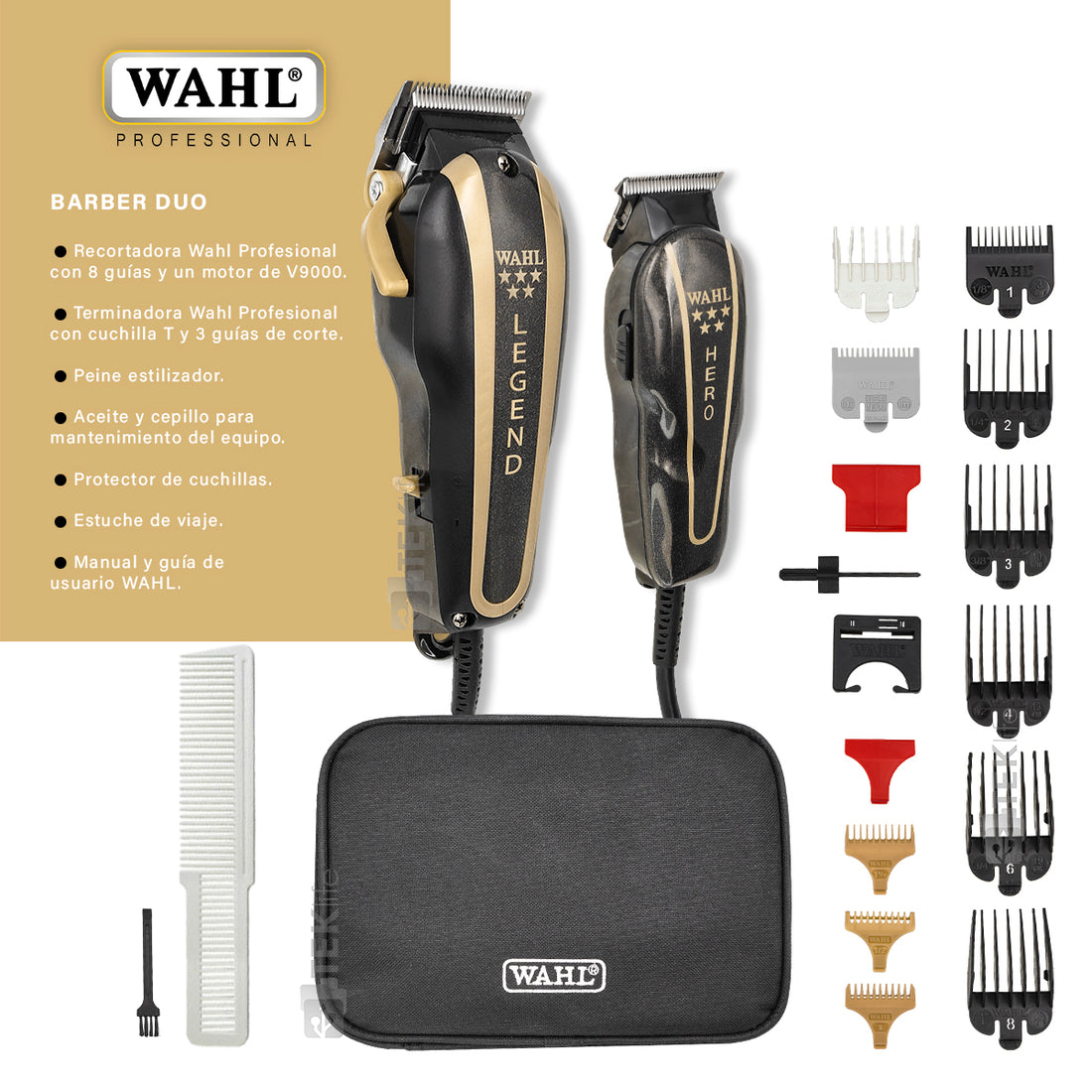 Combo Barber Wahl Clipper y Trimmer