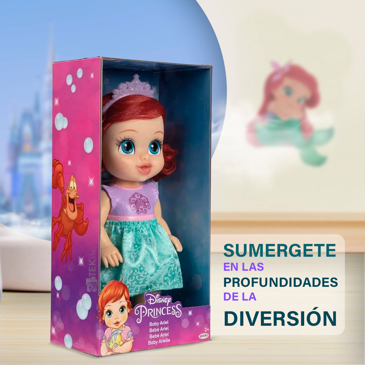Muñeca Disney Princesas Bebé Ariel Jakks