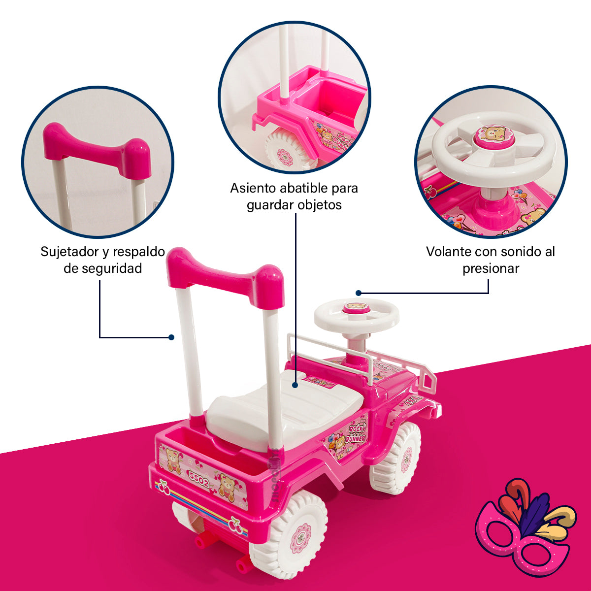 Carrito Montable Jeep con Sonido Rocky Runner Mytoy