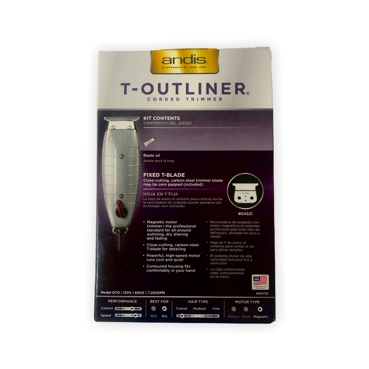 Trimmer Profesional Andis T-outliner