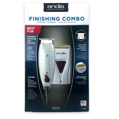 Combo Profesional Andis Finishing Shaver y Trimmer