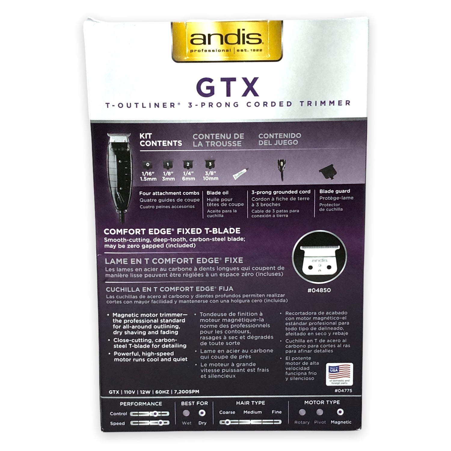 Trimmer Profesional Andis Gtx T-blade